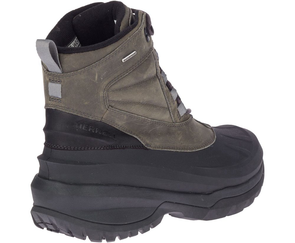 Kozaki Merrell Męskie Szare/Czarne - Thermo Slush Mid Shell Waterproof - 918736-VGQ